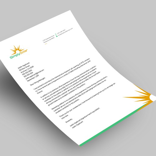 "Renewable Energy Company Letterhead" Design réalisé par Xclusive16