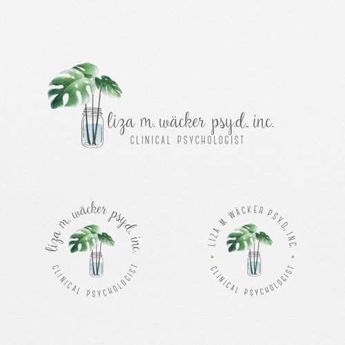 Psychologist needing a delicate, feminine watercolor style tree, branch or leaf logo デザイン by ❤️Kate.V