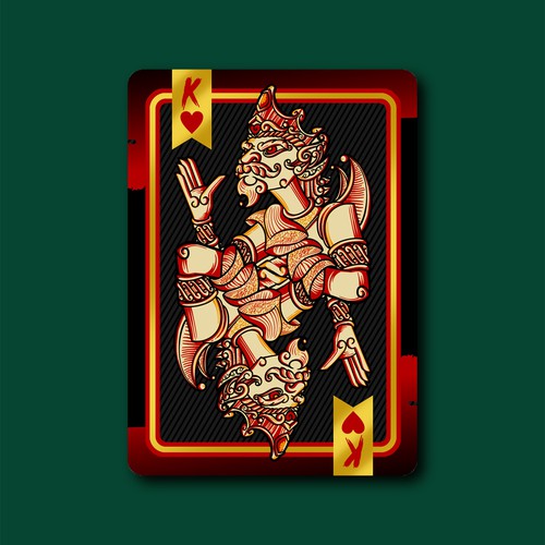 We want your artistic take on the King of Hearts playing card Design by miftake$cratches
