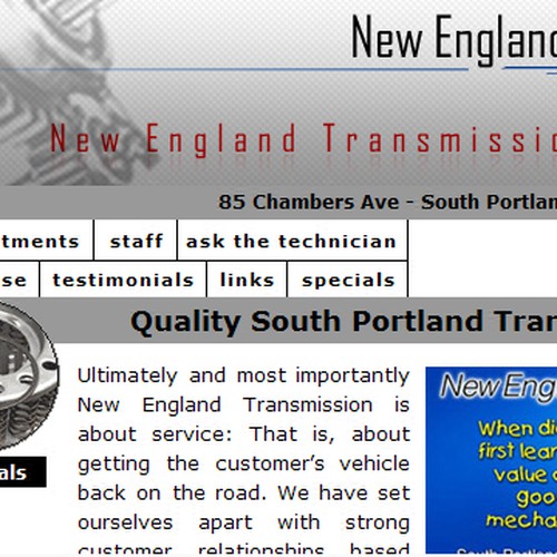 Maine Transmission & Auto Repair Website Banner Design by Digg3r
