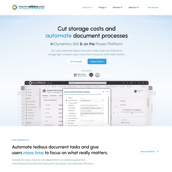 Modern Homepage Redesign for Microsoft Dynamics 36
