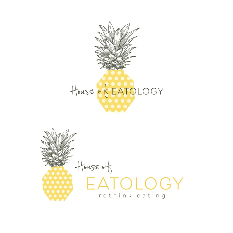 Leaf logo with the title 'Feminine logo for a nutrition consulting company'