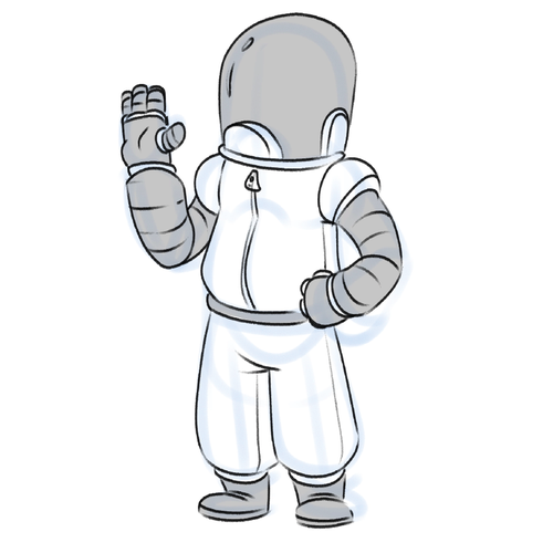 Astronaut Mascot Design for Moonshot Crypto Project Design by Israel Trejo