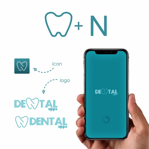 Creative "Dental Apps" Logo Design réalisé par Secret.Jambu