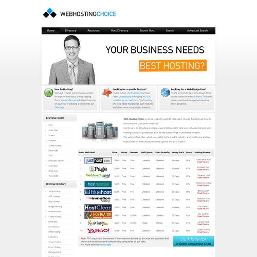 Redesign WebHostingChoice.com Design by 3dking