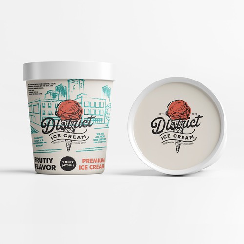 'Cool' NEW Ice Cream Pint design Réalisé par J U L I A