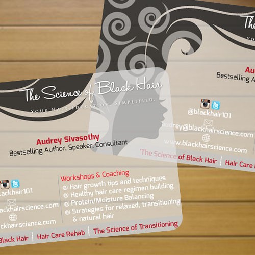 Unique Business Card For Hair Beauty Author Speaker Business