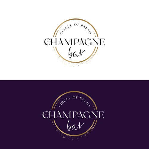 Luxury and modern Champagne Bar logo Design by tetrimistipurelina