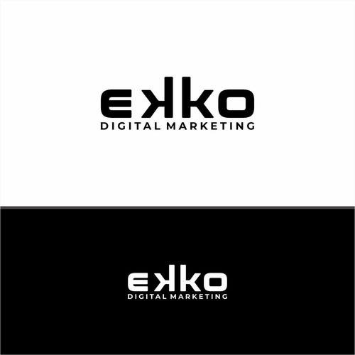 SIMPLE LOGO - ekko Letters then dm after Design by senyum™