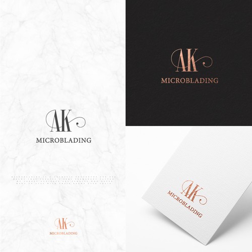 AK Microblading needs a bold, yet feminine logo Logo & business card