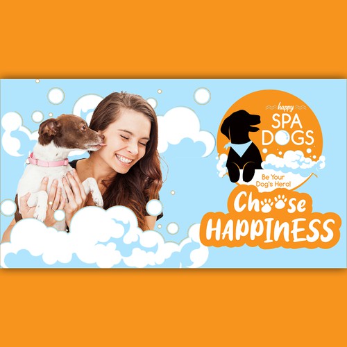 Choose Happiness Banner Design Design por The Cloud Digital