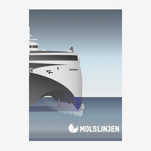 Multiple Winners - Classic and Classy Vintage Posters National Danish Ferry Company Design por MartinJK