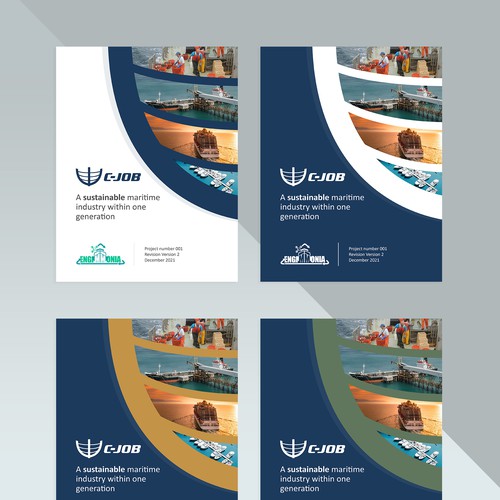 Innovative front cover/Word template to match ambitious sustainable maritime company Design by Joemar Concepts