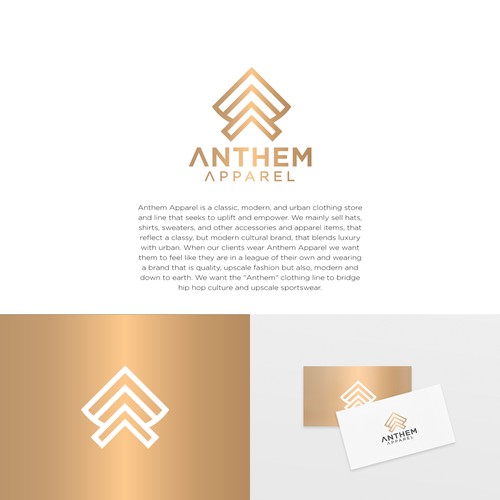 Anthem Apparel needs a brand logo design for it's urban-modern clothing line. Design réalisé par danskyy