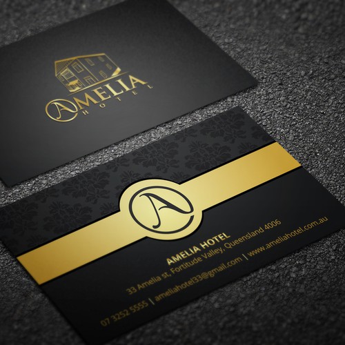 Amelia Hotel business cards | Business card contest