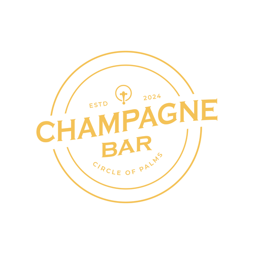 Luxury and modern Champagne Bar logo Design by Gobi Ravichandran