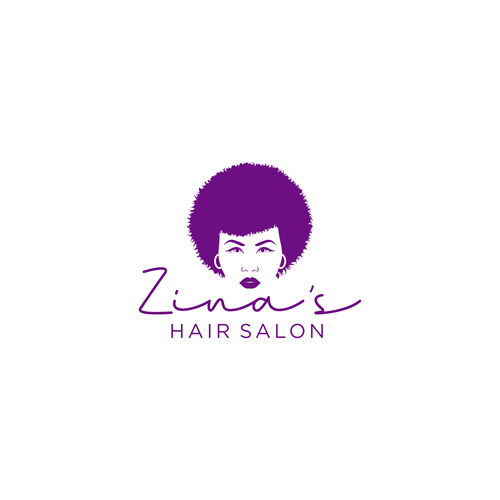 Showcase African Heritage and Glamour for Zina's Hair Salon Logo Design by ammarsgd