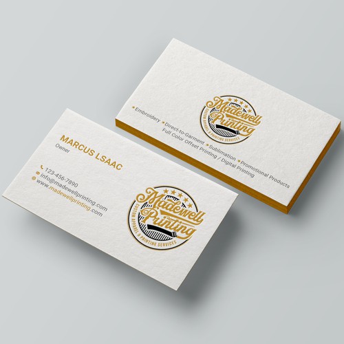 Business Card for a Custom Clothing/Product Business Design by Roni_