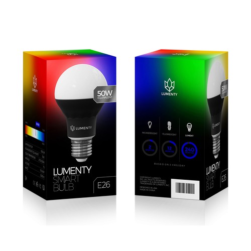 We need to create a sophisticated package for smart lamps. Design by Fabio Rebeschini