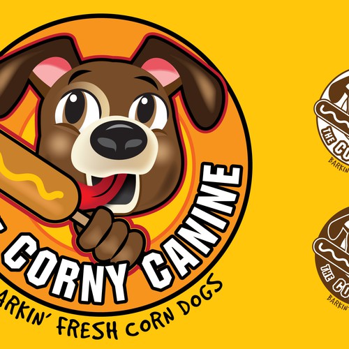 Create a logo for my corn dog business, The Corny Canine | Logo design