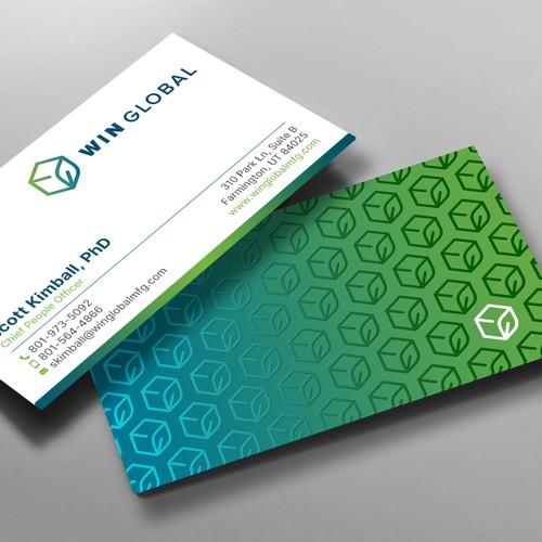 WIN Global Business Card Design Design by chandrayaan.creative