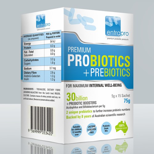 Premium probiotic product box design Product packaging contest