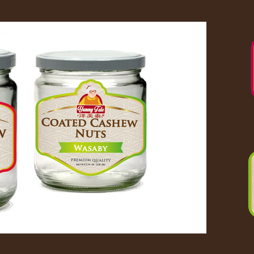 Design label for delicious cashew nuts di wow! factory