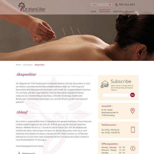 Web page design contest entry by Pint