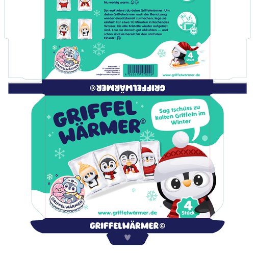 Package design for a set of 4 hand warmers Design by manuk