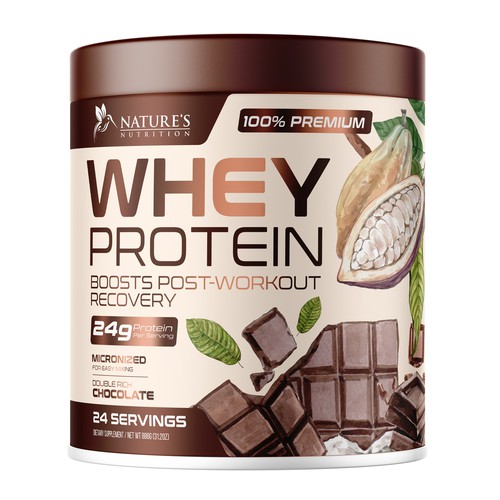 Diseño de Tasty Whey Protein Chocolate Design Needed for Nature's Nutrition de UnderTheSea™