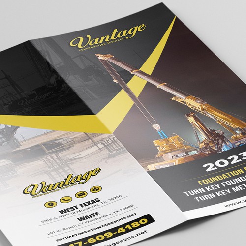 Construction Company Marketing Pamphlet Design by Alphabet ♥