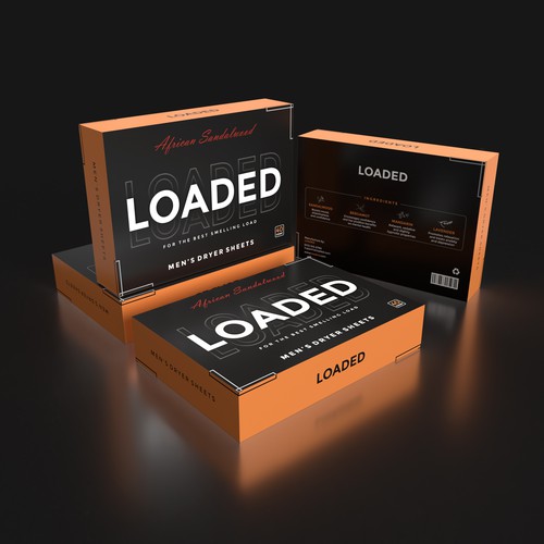 Men's Dryer Sheet Box Design Contest Design by Shreya007⭐