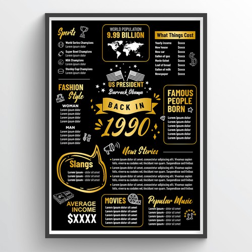 design a catch eye  poster back in ''year'' flashback events-ontwerp door vsardju