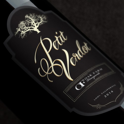 Design a new wine label for our new California red wine... Design by H.M.Design