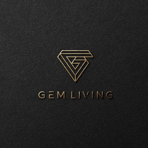 Geometrical, minimalist, modern brand design for Gem Living Design by FAVEO®