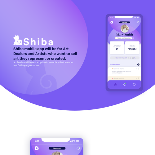 [URGENT] We need a BEAUTIFUL home screen for our NEW art mobile app Design von Sebastian ✅