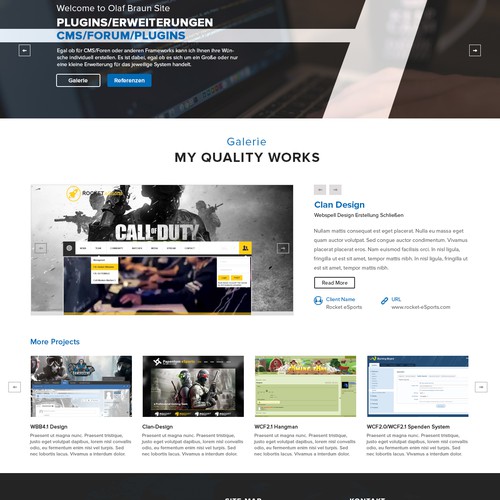 Proposta di design per un contest della categoria Design di sito web realizzata da Design Monsters