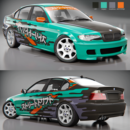 The drift car wrapping (bmw e46), Car, truck or van wrap contest