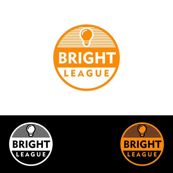 Create a luminous logo for Bright League, a new staffing platform.