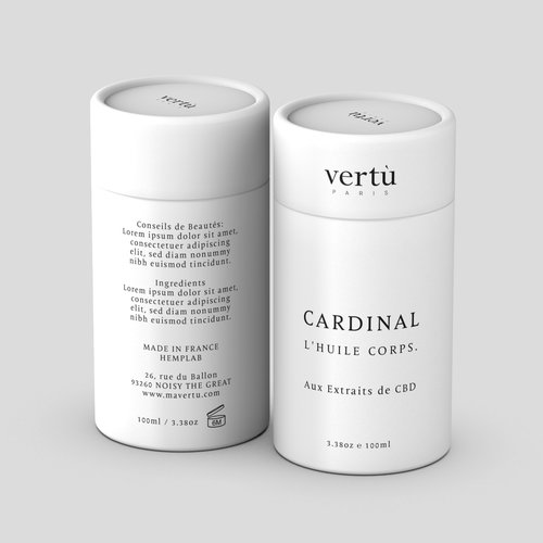 Vertu cosmetic brand need his new label , simple and chic Design by MMX