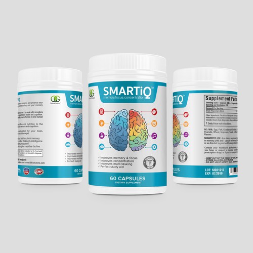 Brain Supplement Label Design Design by DesignSBS