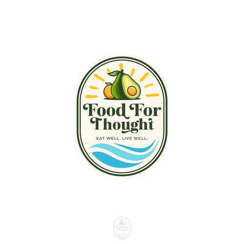 Fresh, Playful Island-Inspired Logo for Food For Thought – Organic Café & Market in the Florida Keys Design by norzone