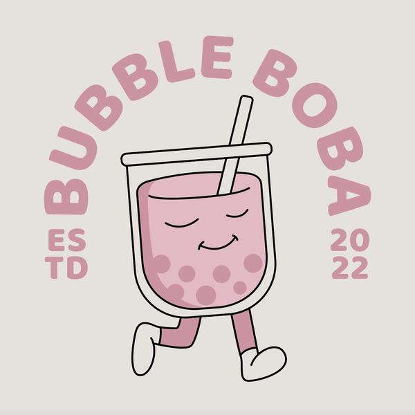 Design by kielimelia titled "Bubble Boba Logo and Character Design"