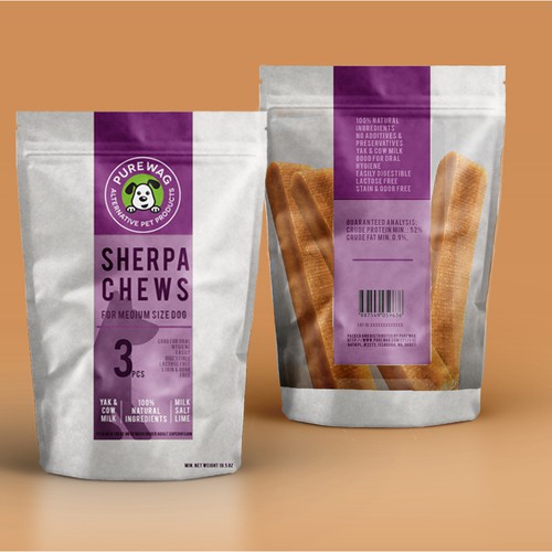 Purewag - Pet Products Packet Design Design by Ilaria Grasso