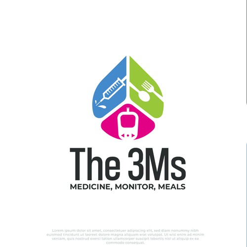 Logo for National Type 1 Diabetes Behavioral Health Research Study “3Ms 2.0” Design by Astart