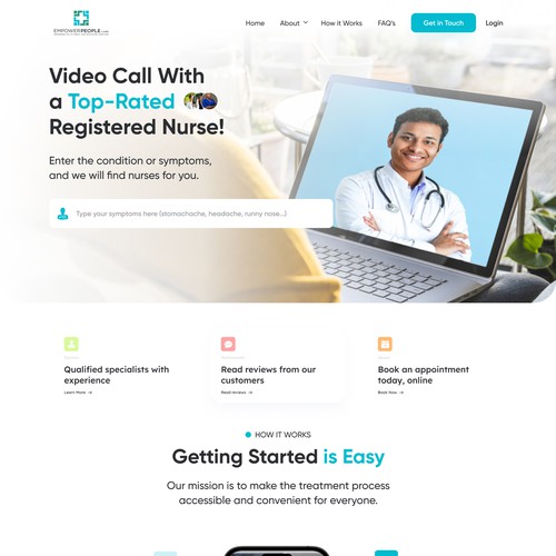 Landing page design contest entry by sokolskiyDesign