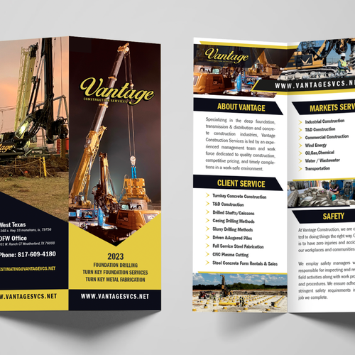 Construction Company Marketing Pamphlet Design by rulasic