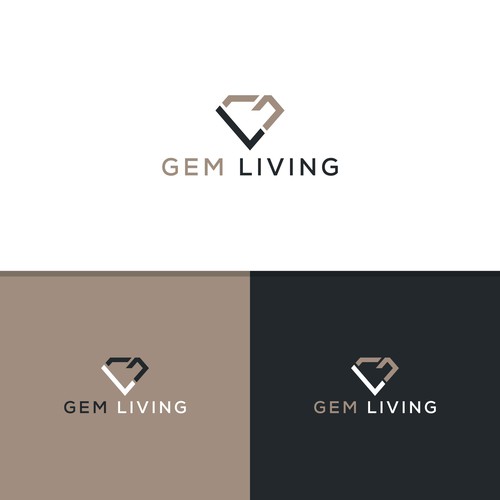 Geometrical, minimalist, modern brand design for Gem Living Design by Mittpro™ ☑