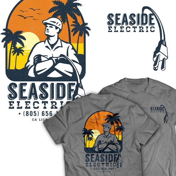 Design by aL Indy titled "shirt design for seaside electrical"
