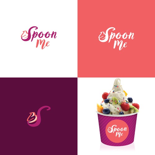 Create a trendy logo for a new Frozen yogurt shop! Spoon Me Yogurt Design by Maria's designs